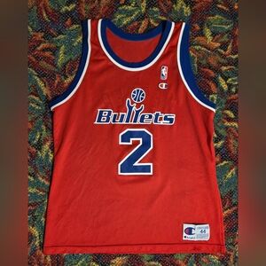 Vintage Washington Bullets Chris Webber Champion Jersey Size 44 (Large)